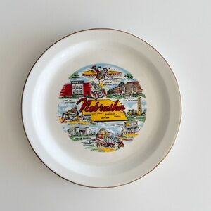 Nebraska Souvenir Landmark Plate State 7.25” Scotts Bluff Oregon Trail